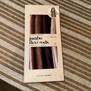 Kitsch Large Satin Wrapped Jumbo Flexi Rods Curling Rods NEW Pack of 4